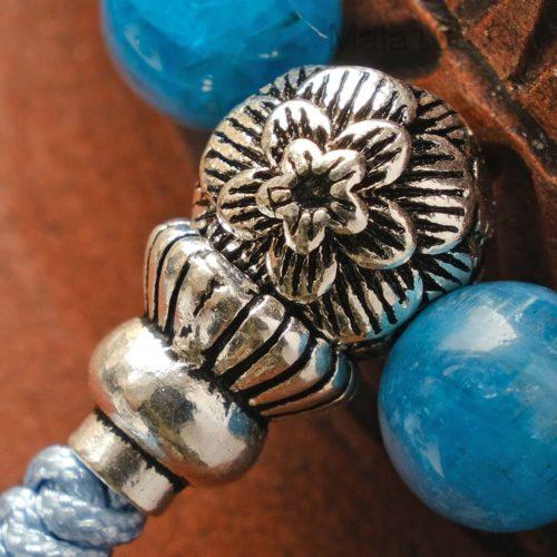 Изящные буддийские четки-браслет из апатита 27 бусин