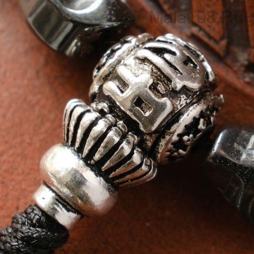 Буддийские четки-браслет из гематита «череп» 27 бусин