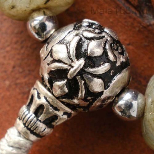 Буддийские четки-браслет из лабрадора рондель 27 бусин